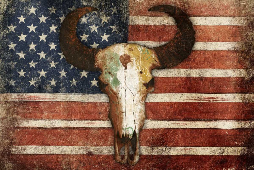 US Skull Flag art print by Jace Grey for $57.95 CAD