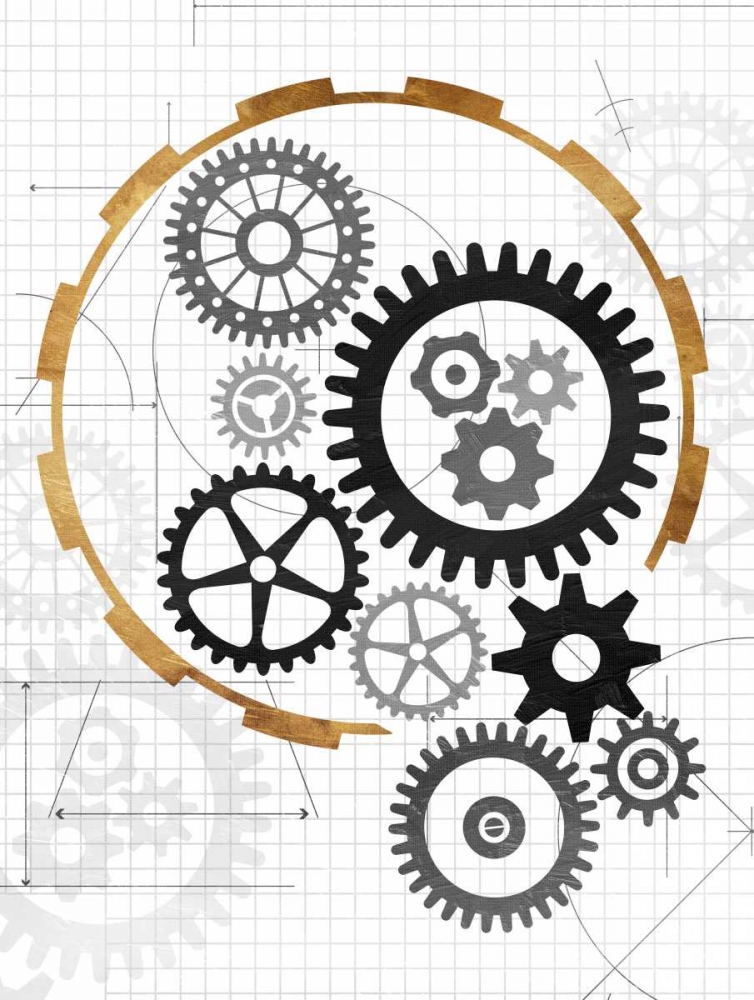 Cog Blueprints art print by Jace Grey for $57.95 CAD