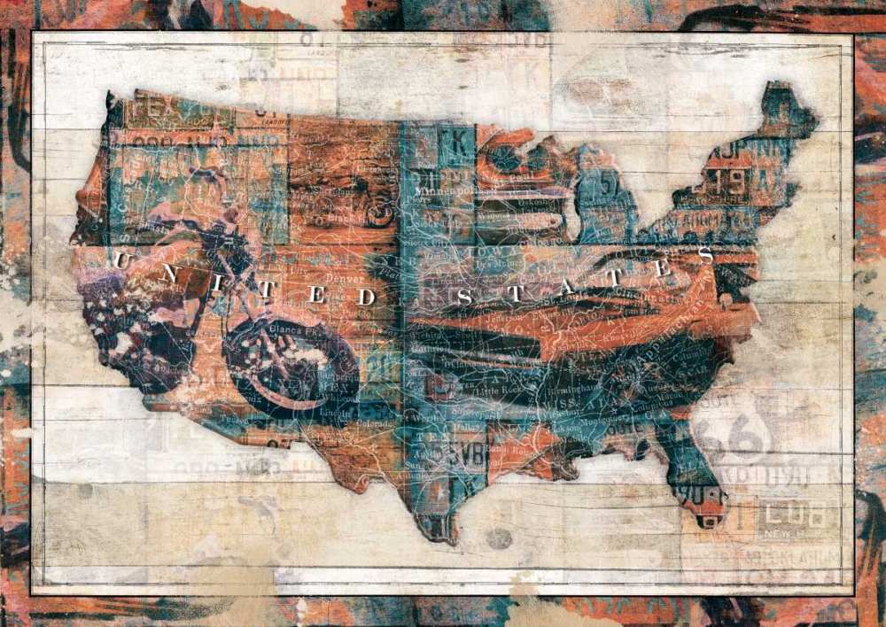Travel To USA art print by Jace Grey for $57.95 CAD