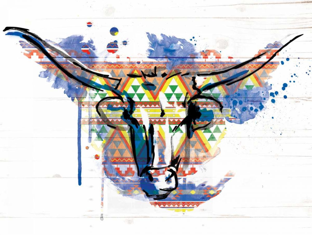 Bull Patterned art print by Jace Grey for $57.95 CAD