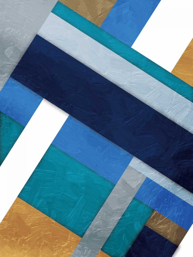 Stipe Overlay Blue art print by Jace Grey for $57.95 CAD