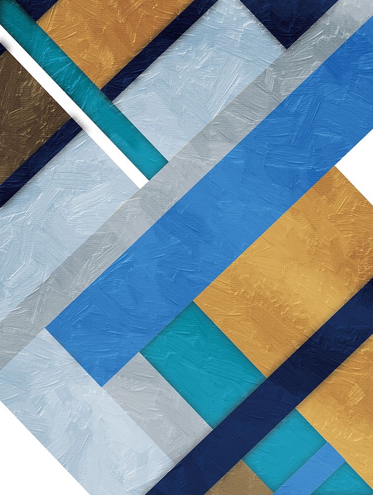 Stipe Overlay Mate Blue art print by Jace Grey for $57.95 CAD
