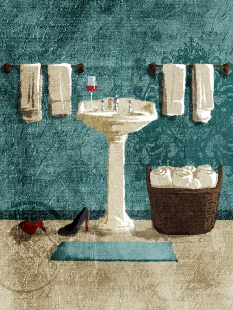 Teal Wine SInk art print by Jace Grey for $57.95 CAD