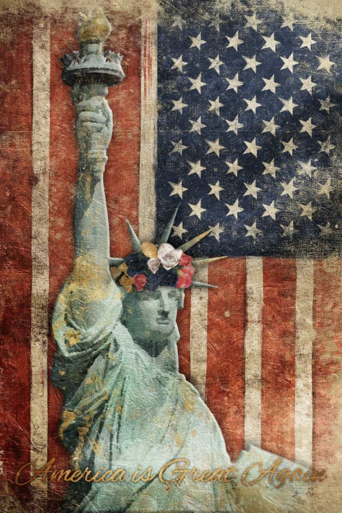 Statue Of America Is Great Again art print by Jace Grey for $57.95 CAD