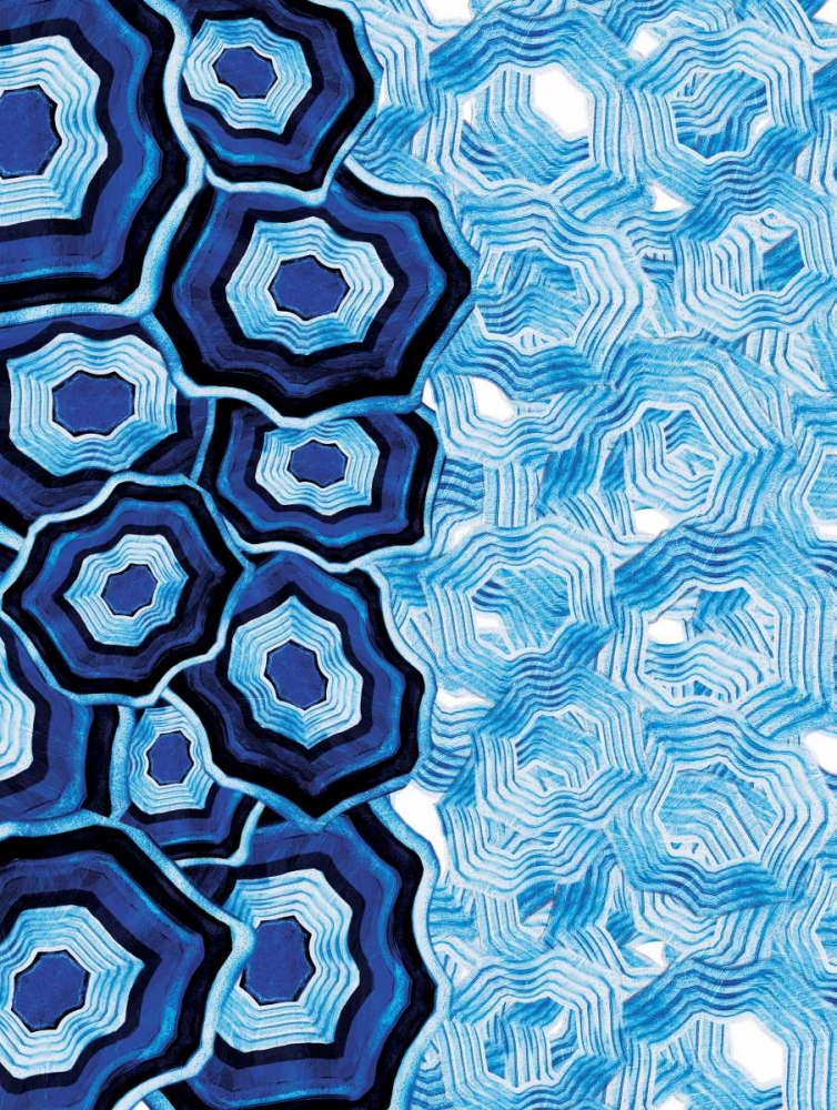 Half Of Blue White Agates art print by Jace Grey for $57.95 CAD