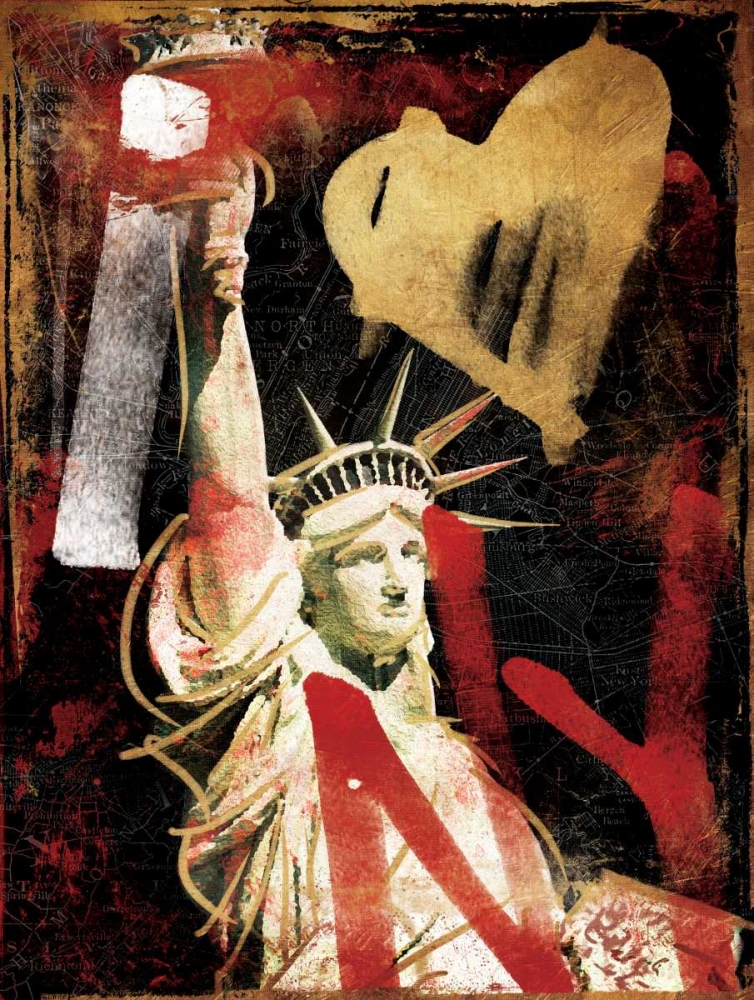 I Love Ny Gold art print by Jace Grey for $57.95 CAD