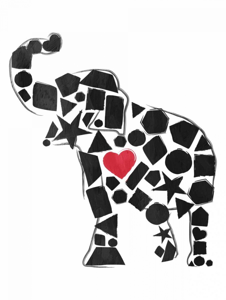 Elephant Shapes art print by Jace Grey for $57.95 CAD