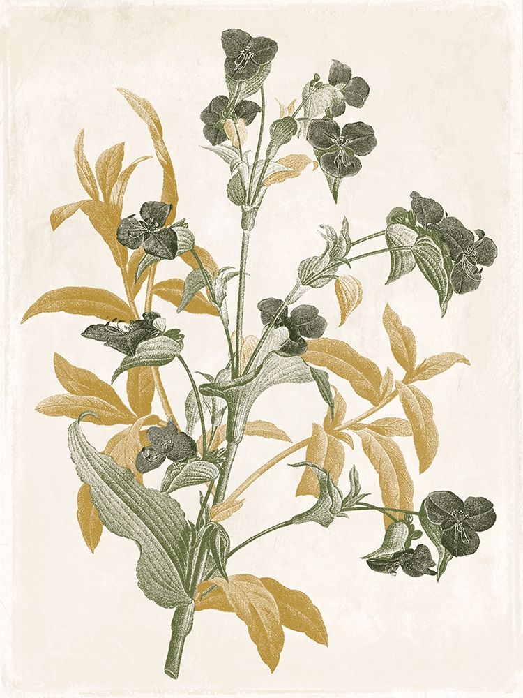 Green and Gold Flowers 1 art print by Jace Grey for $57.95 CAD