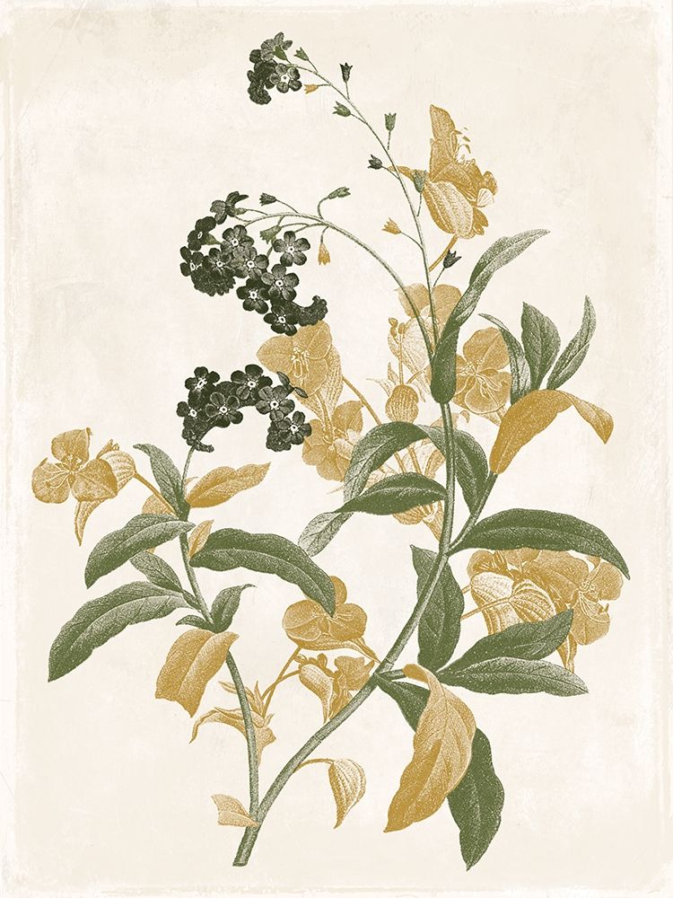 Green and Gold Flowers 2 art print by Jace Grey for $57.95 CAD