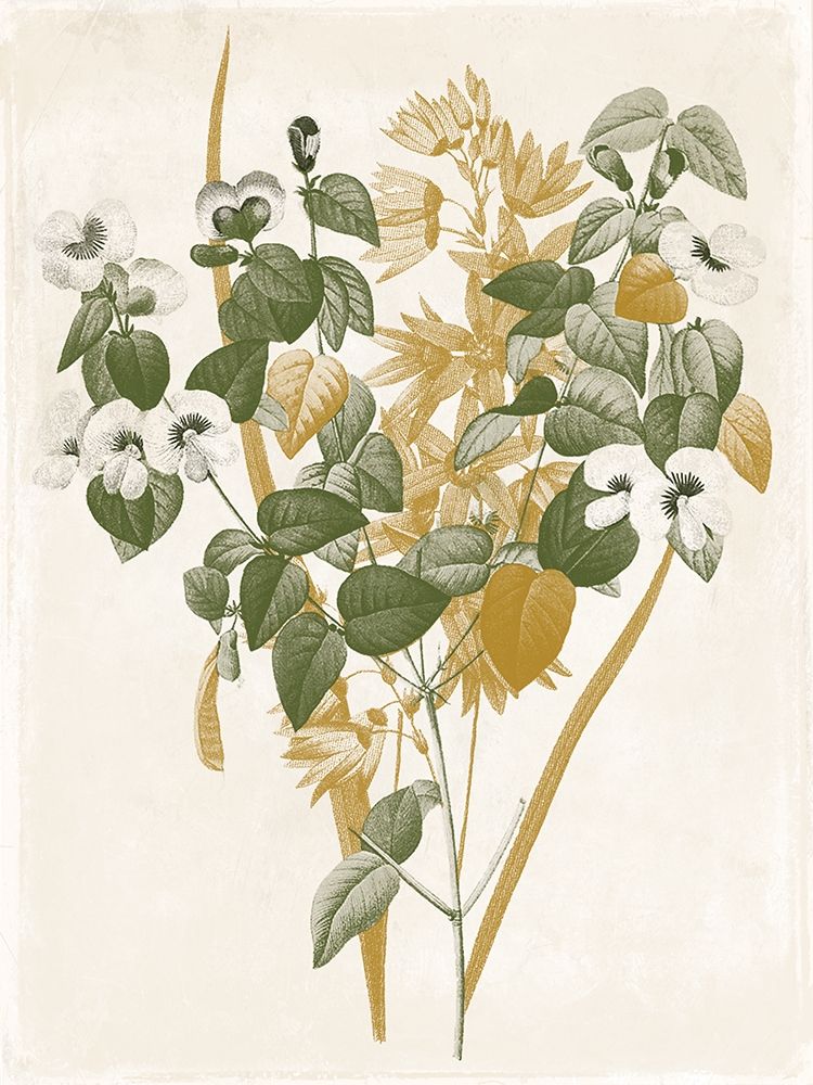 Green and Gold Flowers 4 art print by Jace Grey for $57.95 CAD