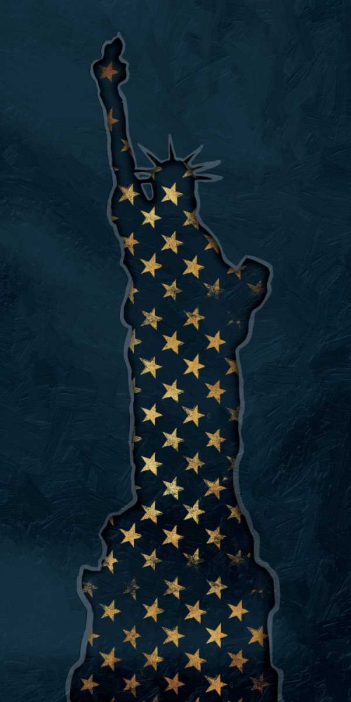 Golden Blue Statue art print by Jace Grey for $57.95 CAD