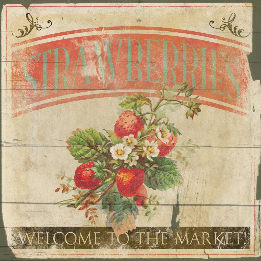 Strawberries art print by Jace Grey for $57.95 CAD