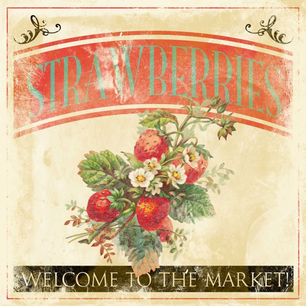 Strawberries art print by Jace Grey for $57.95 CAD