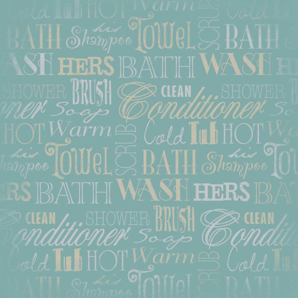 Bath Typography Teal art print by Jace Grey for $57.95 CAD