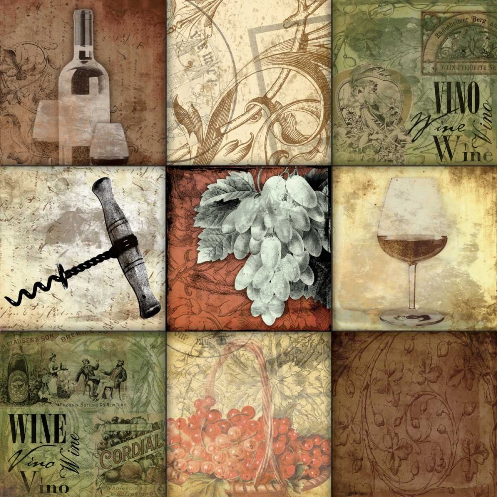 Wine 9 patch art print by Jace Grey for $57.95 CAD