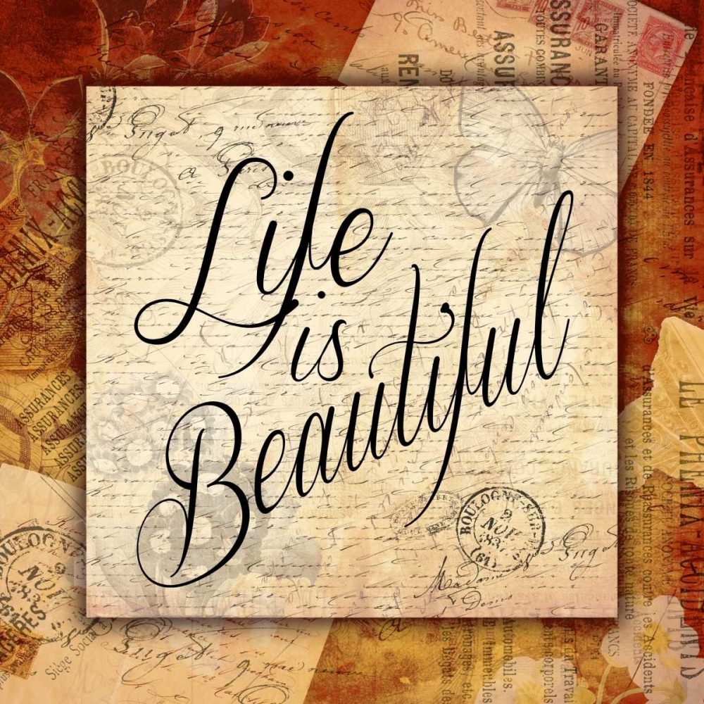 LIFE IS BEAUTYFUL art print by Jace Grey for $57.95 CAD