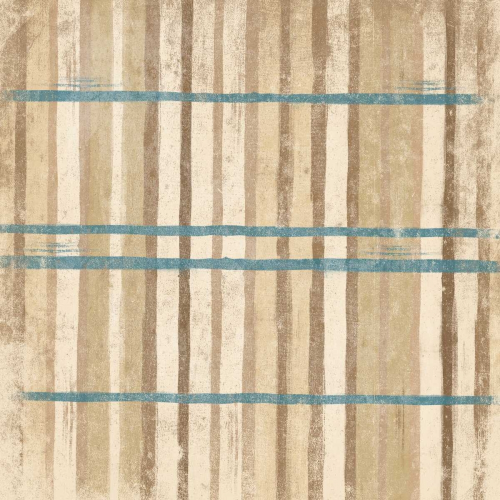 BLUE cream Stripes art print by Jace Grey for $57.95 CAD