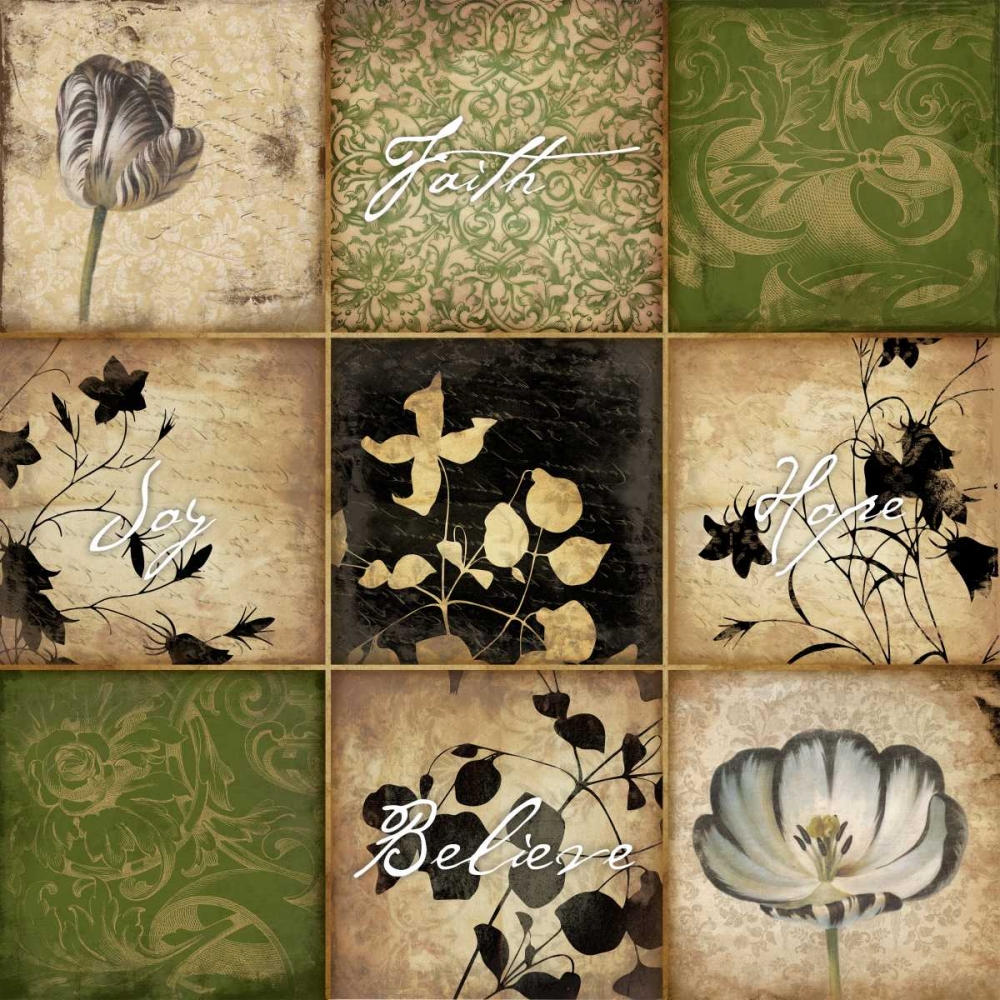 9 patch green floral 1-2 art print by Jace Grey for $57.95 CAD