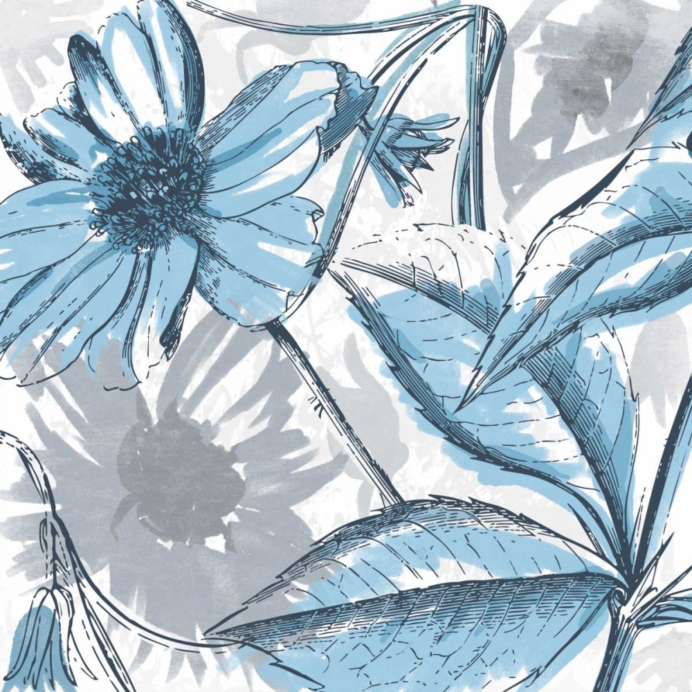 Sketch Flowers Blue art print by Jace Grey for $57.95 CAD