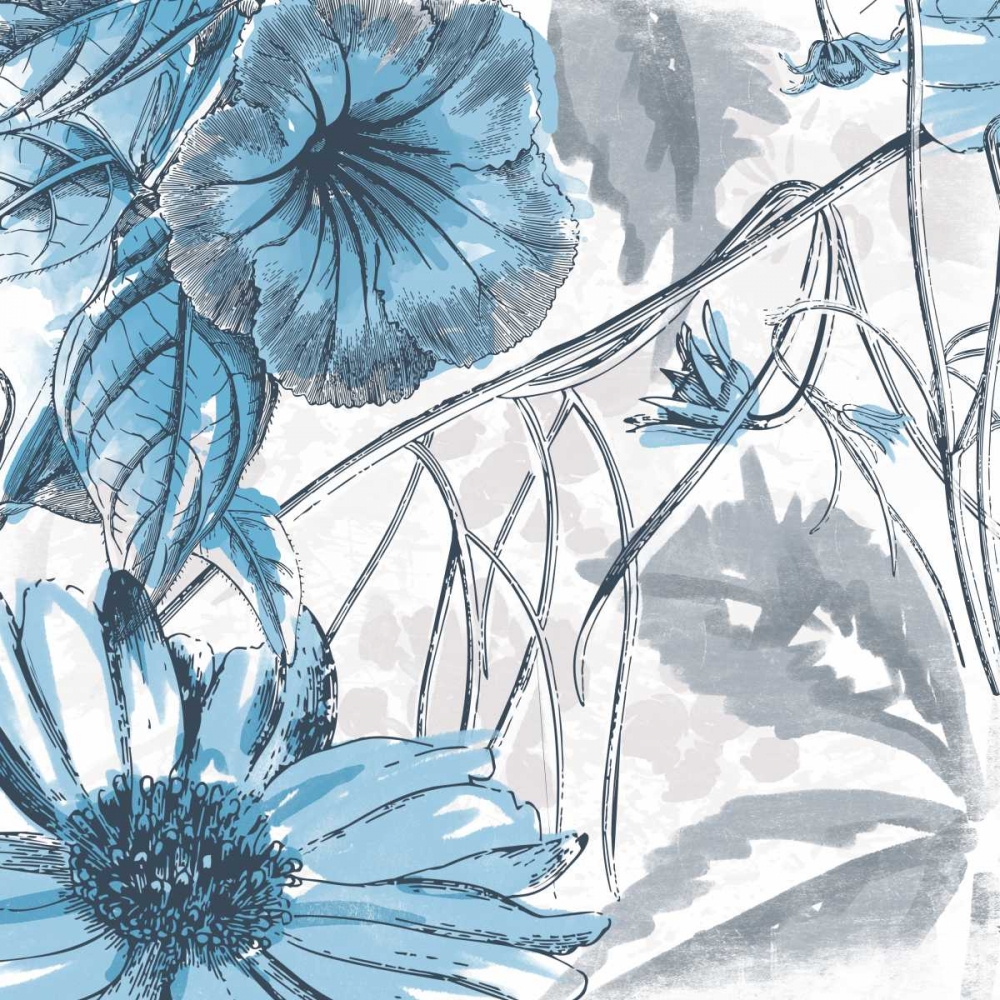 Sketch Flowers 2 Blue art print by Jace Grey for $57.95 CAD