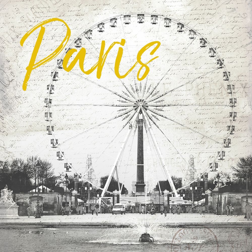 Roue De Paris Yellow art print by Jace Grey for $57.95 CAD
