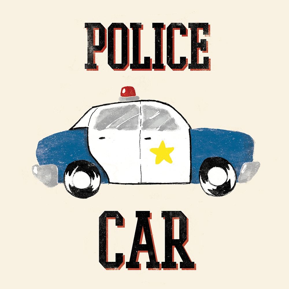 Police Car art print by Jace Grey for $57.95 CAD