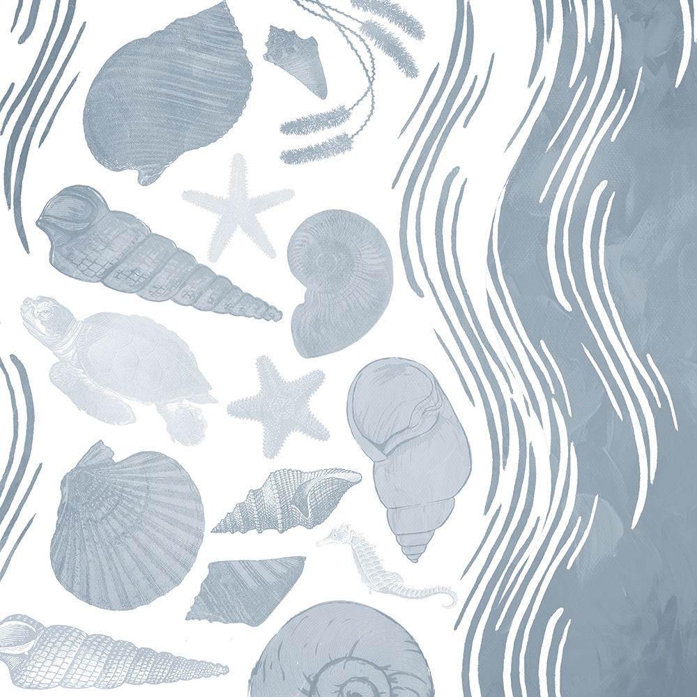 Simple Coastal Waves art print by Jace Grey for $57.95 CAD
