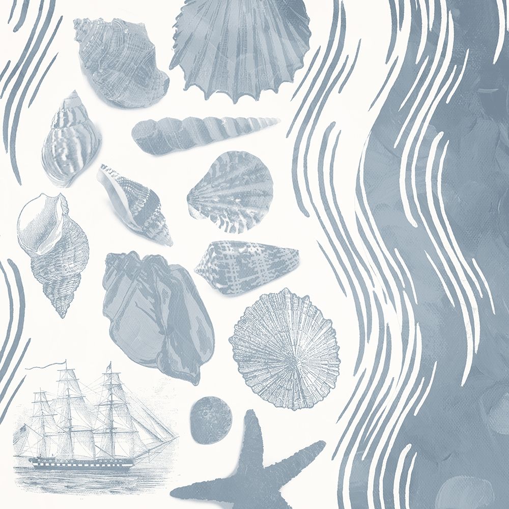 Simple Coastal Waves Mate art print by Jace Grey for $57.95 CAD