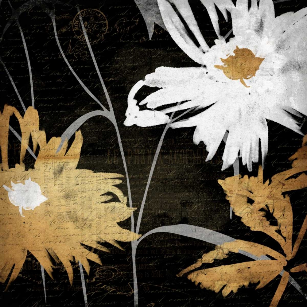Gold Florals Reversed art print by Jace Grey for $57.95 CAD