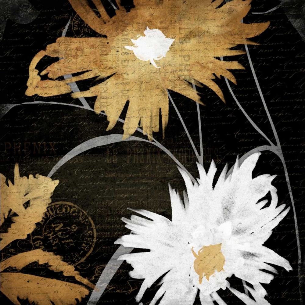Gold Florals 2 art print by Jace Grey for $57.95 CAD