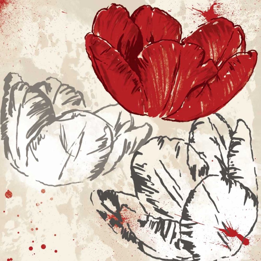Red Florals Mate 2 art print by Jace Grey for $57.95 CAD