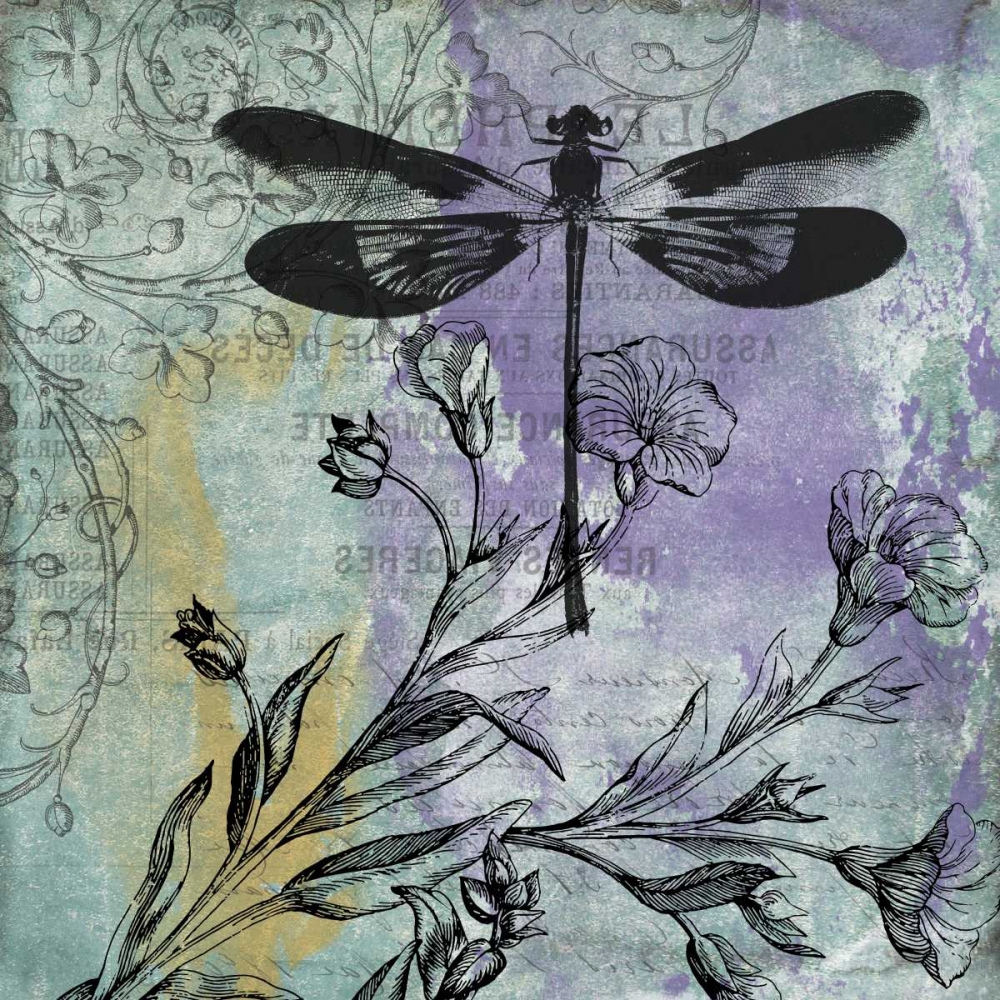 Dragonfly Florals art print by Jace Grey for $57.95 CAD