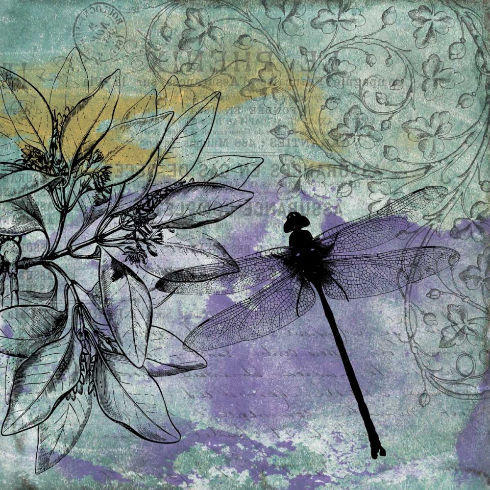 Dragonfly Florals 2 art print by Jace Grey for $57.95 CAD