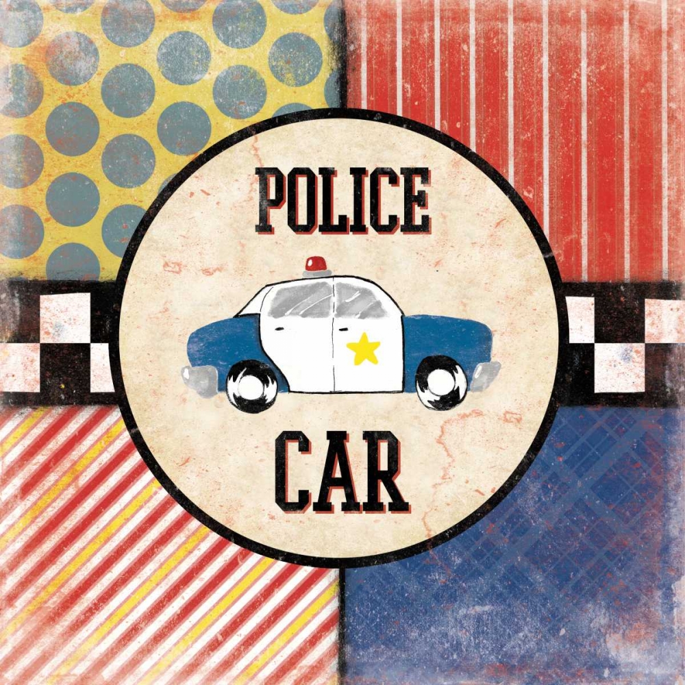 Patterned Police car art print by Jace Grey for $57.95 CAD