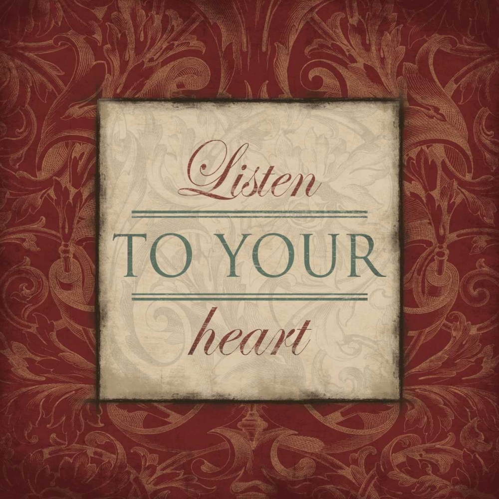 Listen to Your Heart Red art print by Jace Grey for $57.95 CAD