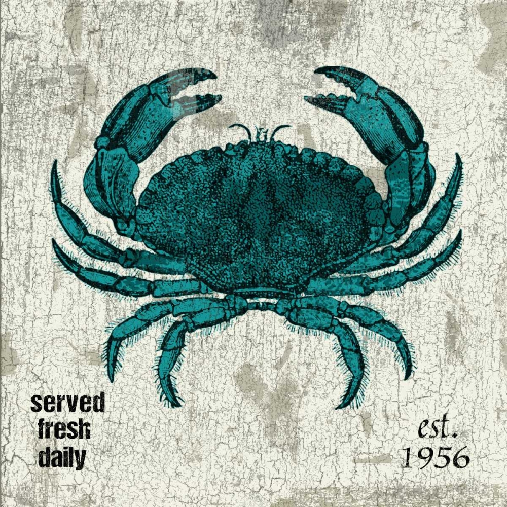 Crab No Band Teal art print by Jace Grey for $57.95 CAD