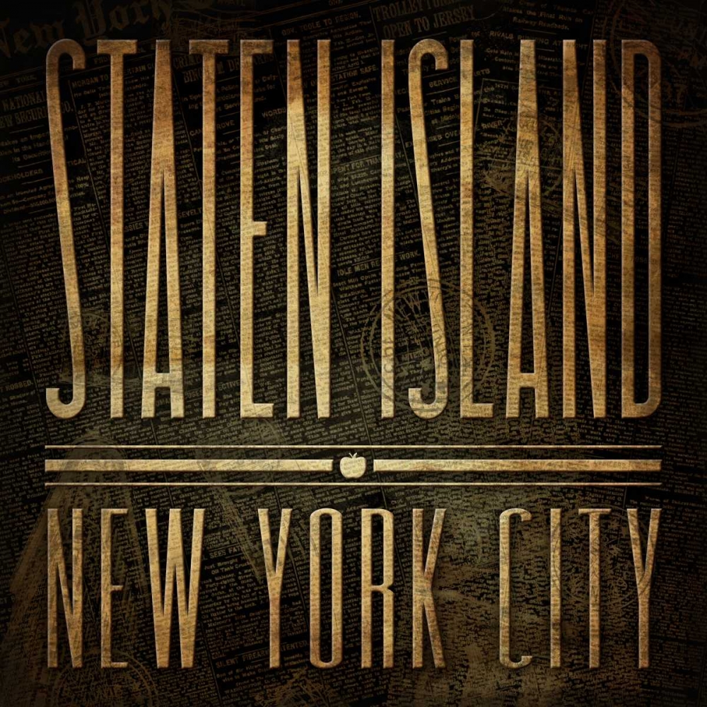 Staten Island Print art print by Jace Grey for $57.95 CAD