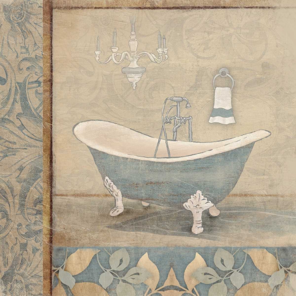 Bath floral pattern blue 2 art print by Jace Grey for $57.95 CAD