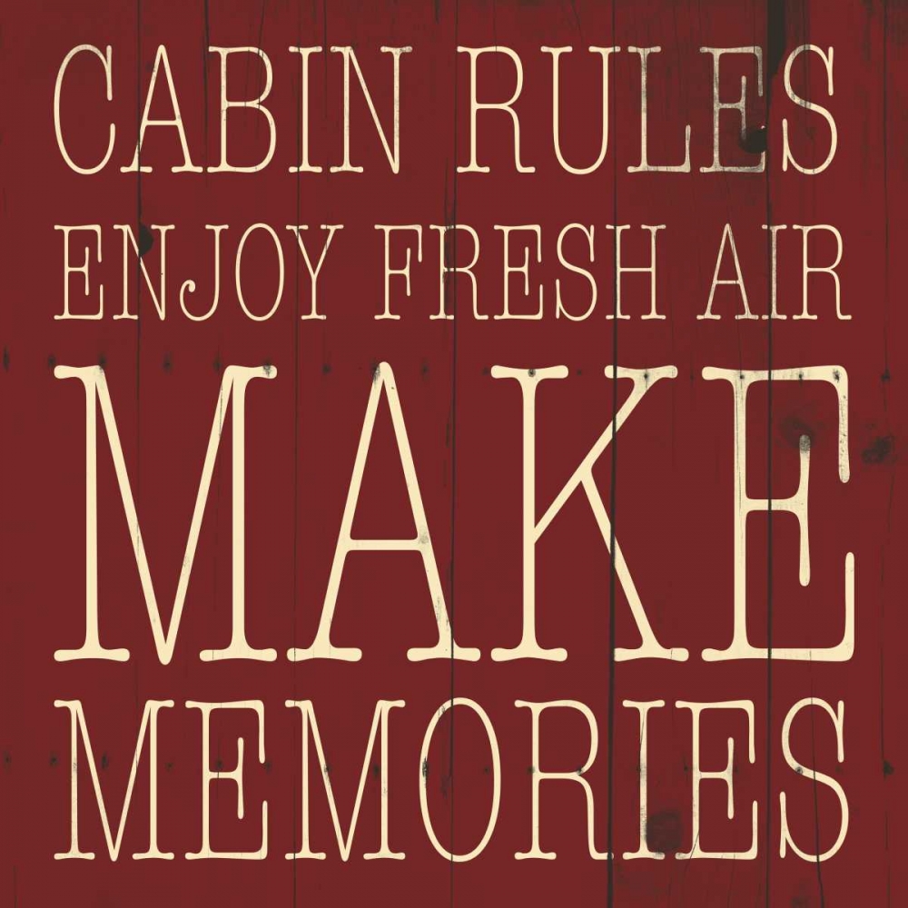 Cabin Rules Enjoy art print by Jace Grey for $57.95 CAD
