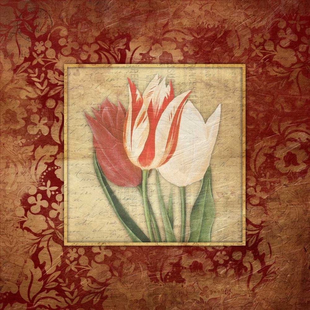 Red Border Floral B2 art print by Jace Grey for $57.95 CAD