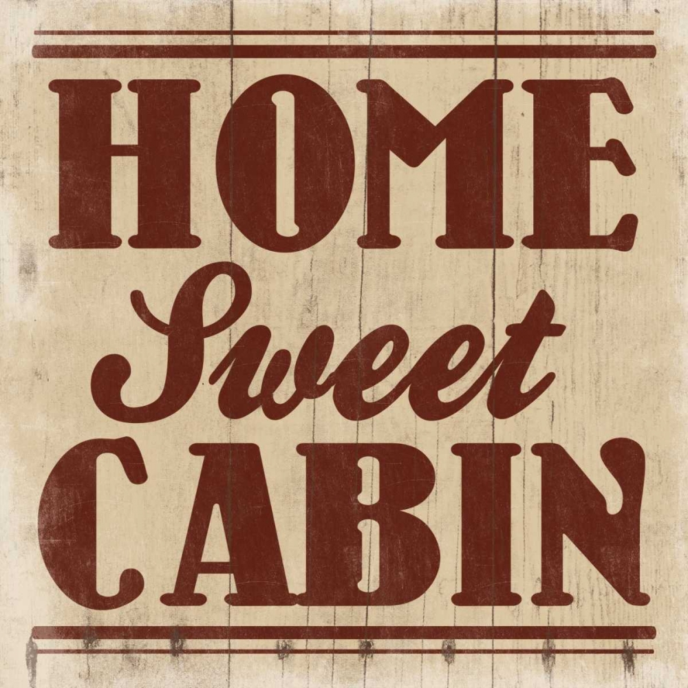Home Sweet Cabin Burgundy art print by Jace Grey for $57.95 CAD