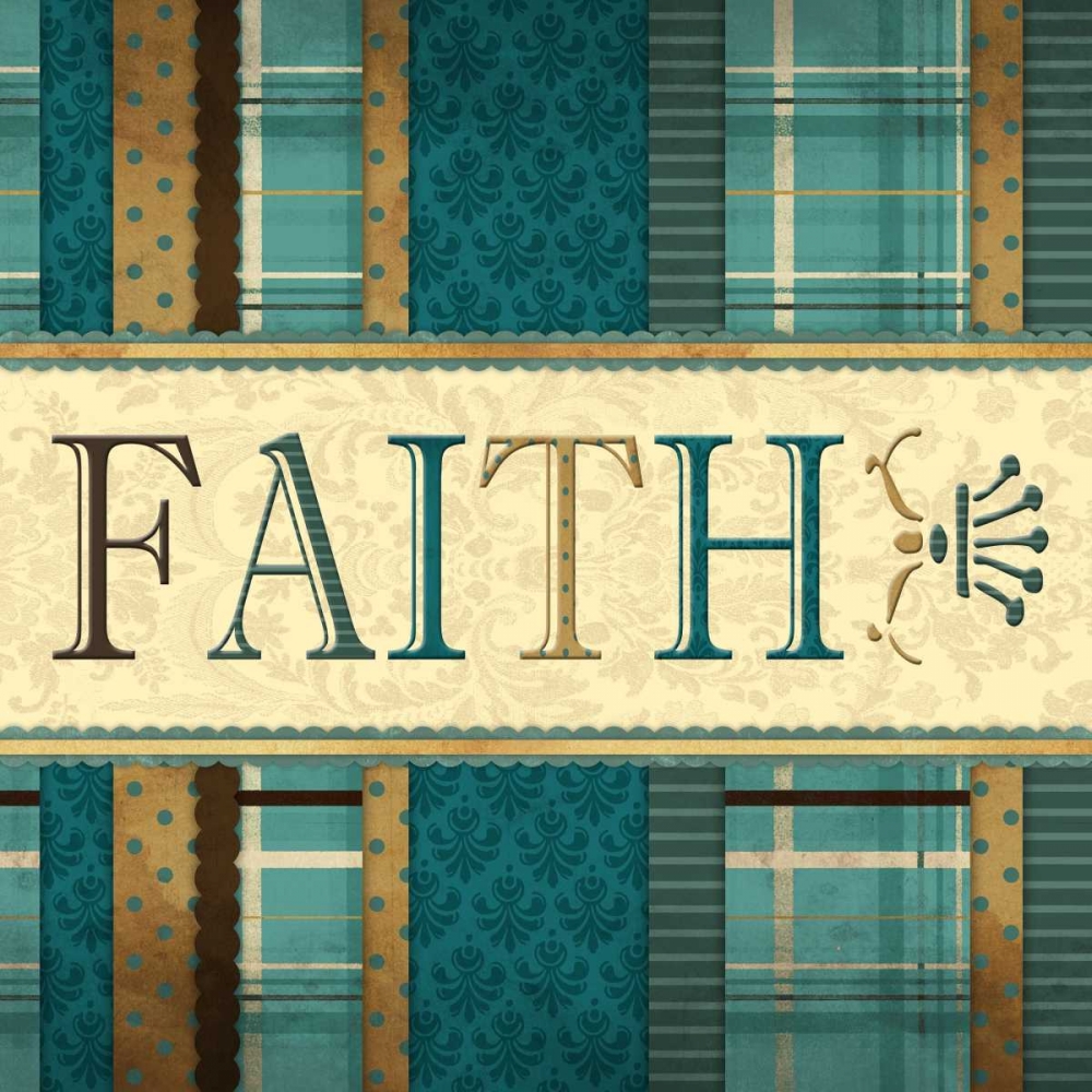 Faith Plaid in Turquoise art print by Jace Grey for $57.95 CAD