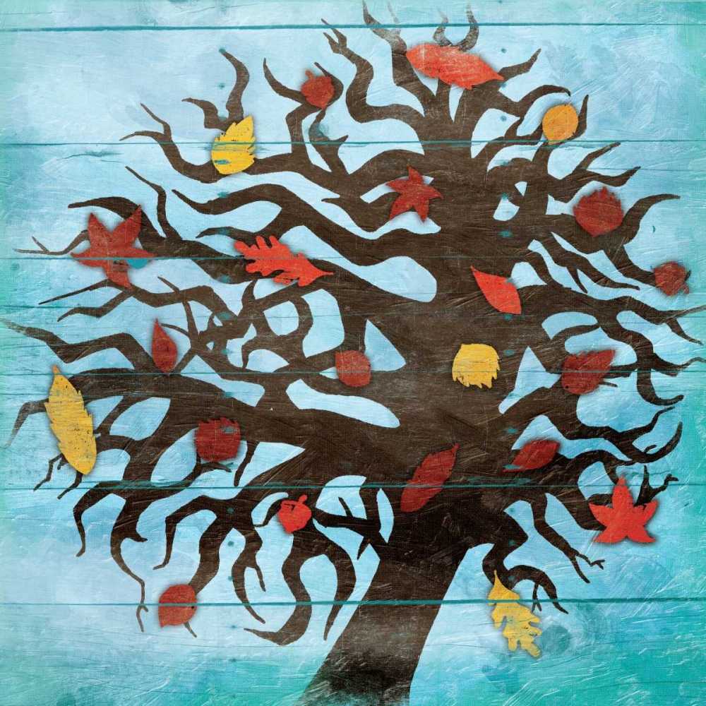 Blue Fall Tree art print by Jace Grey for $57.95 CAD