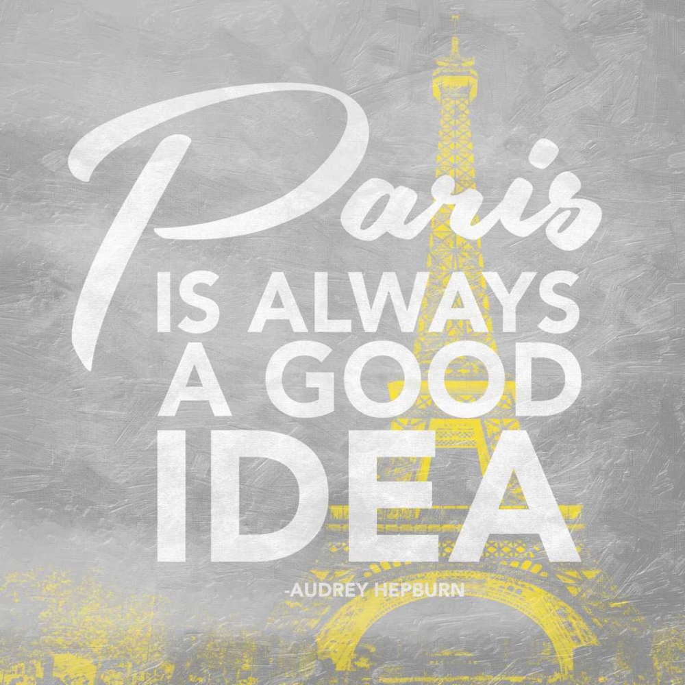 Paris yellow art print by Jace Grey for $57.95 CAD