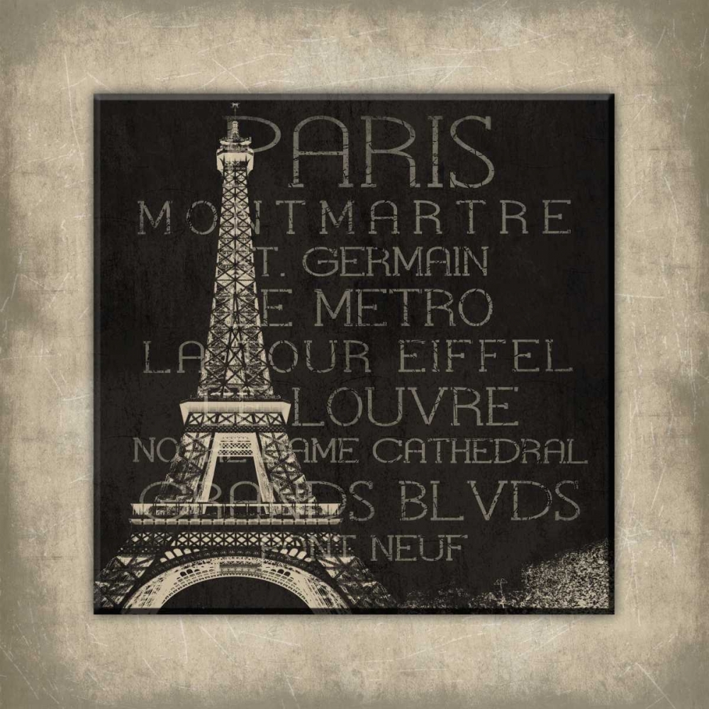 Paris type Bordered art print by Jace Grey for $57.95 CAD