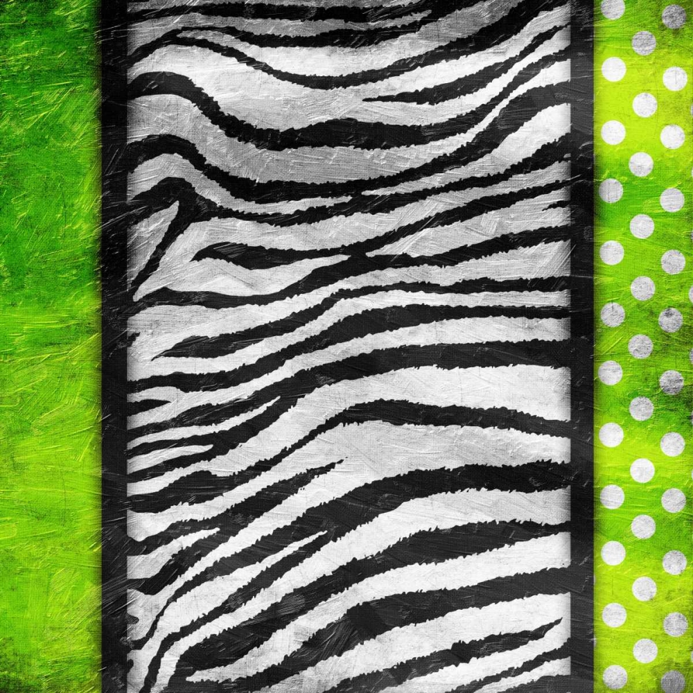 Lime Zebra Dots art print by Jace Grey for $57.95 CAD