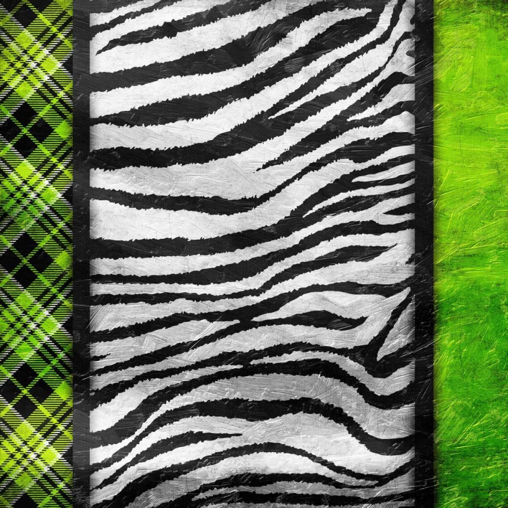 Lime Zebra Plaid art print by Jace Grey for $57.95 CAD