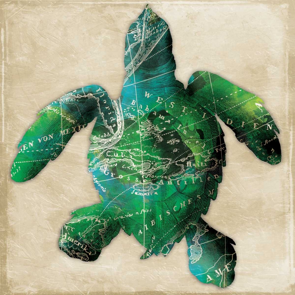 Map turtle art print by Jace Grey for $57.95 CAD