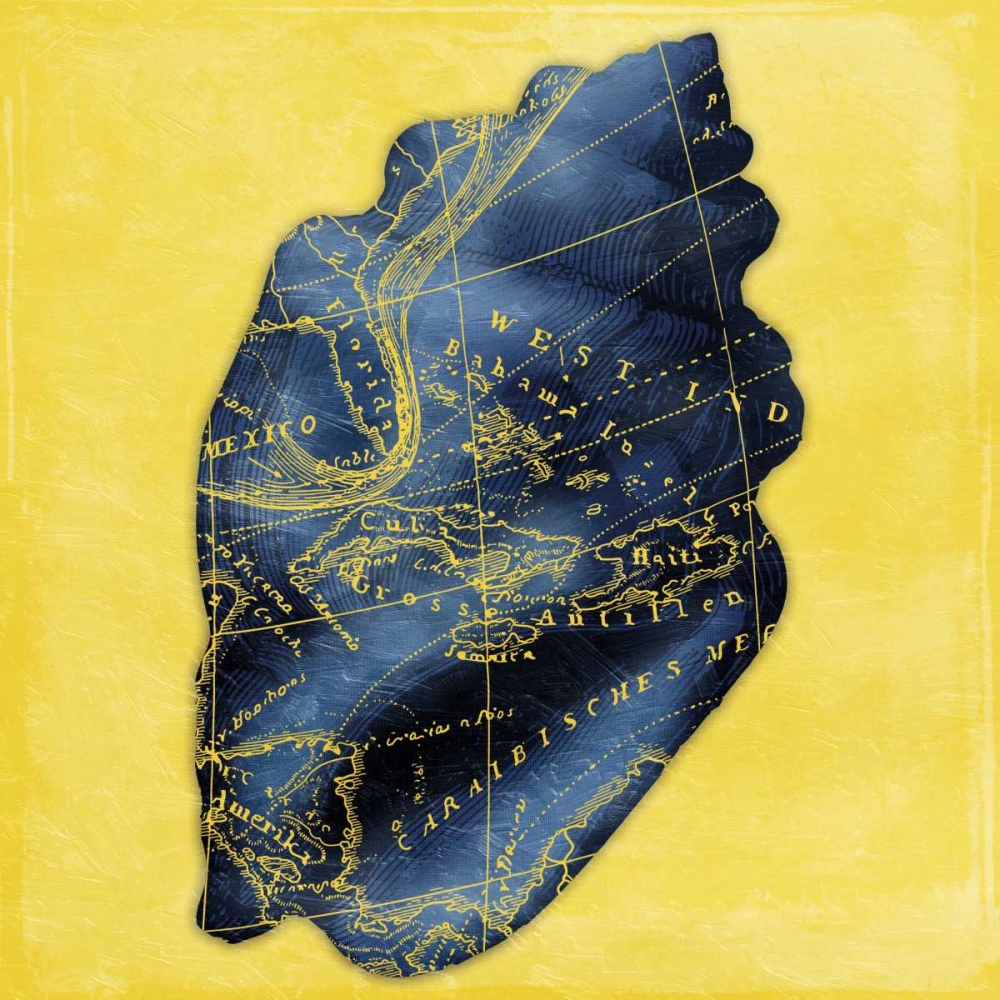 Map Shell Y Indigo art print by Jace Grey for $57.95 CAD