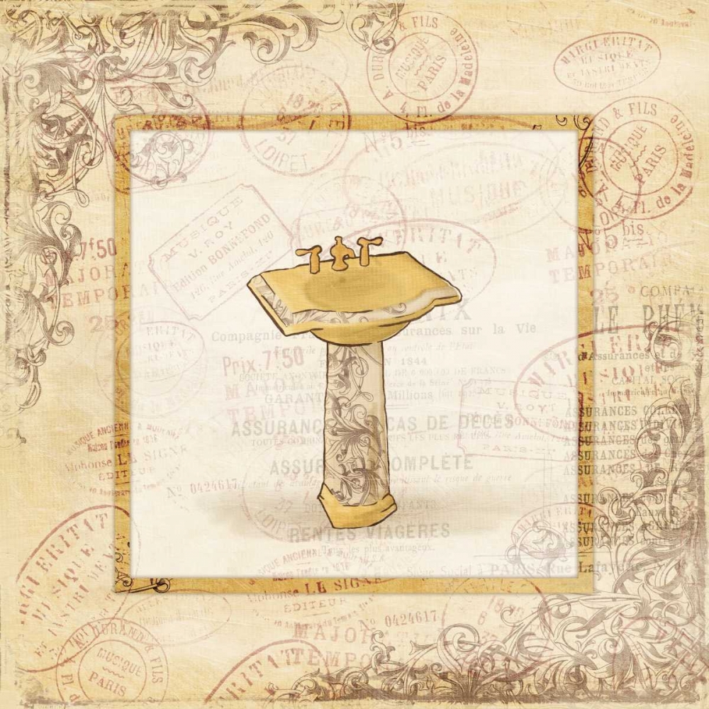 Postal vintage sink art print by Jace Grey for $57.95 CAD